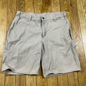 Carhartt Mens Workwear Relaxed Fit Canvas Cargo Shorts Khaki Size‎ 38